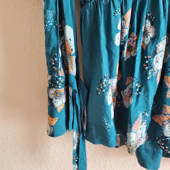 Free People Tuscan Dream floral blue boho tunic - Picture 7 of 10